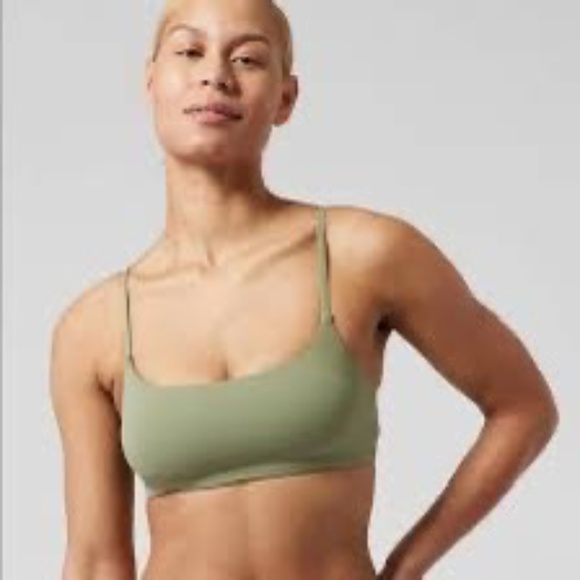 Athleta Scoop Bikini Top D-DD Green Swimwear Bralette NWT Medium - Picture 1 of 8